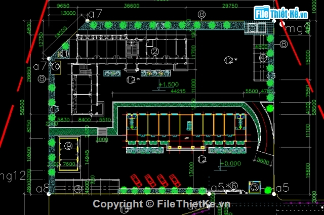 trạm thu phí,quốc lộ 1A,File Auto cad,bản vẽ trạm thu phí,thiết kế trạm thu phí